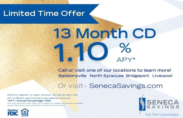 cd rate special seneca savings
