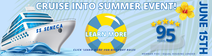 Cruise Into Summer BIG Event June 15 Seneca Savings Cruise Giveaway