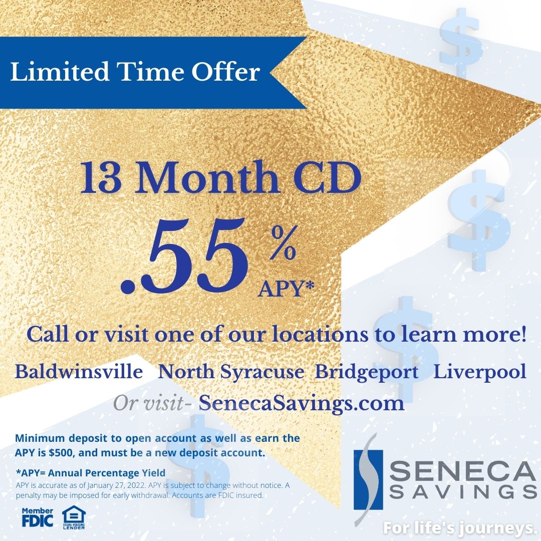CD RATE Limited Time Offer Seneca Savings