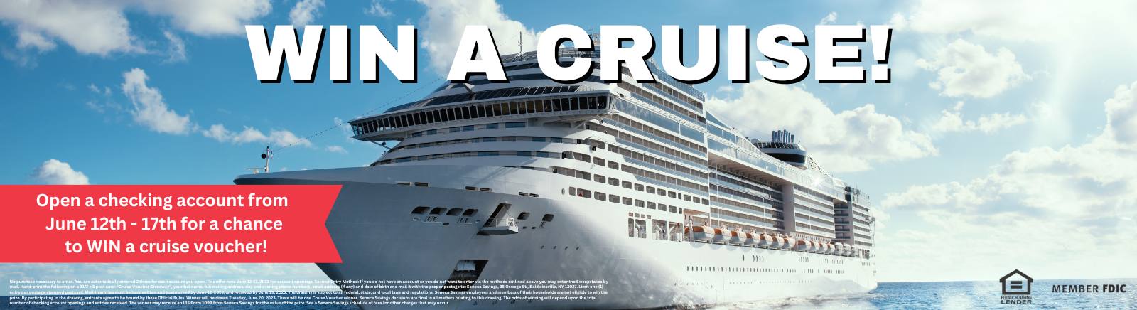 cruise giveaway seneca savings BIG Day June 15 2023