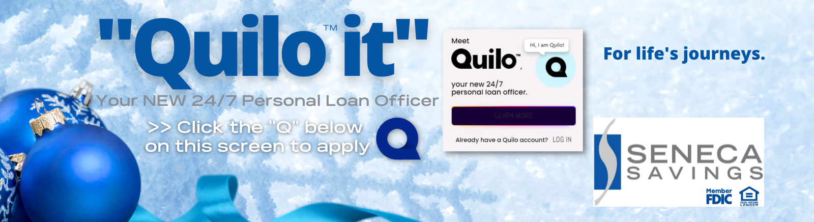 get a quick online personal loan with quilo from seneca savings