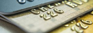 a group of credit cards stacked on top of each other.